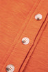 Grapefruit Orange U Neck Button Front Sleeveless Romper